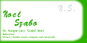 noel szabo business card